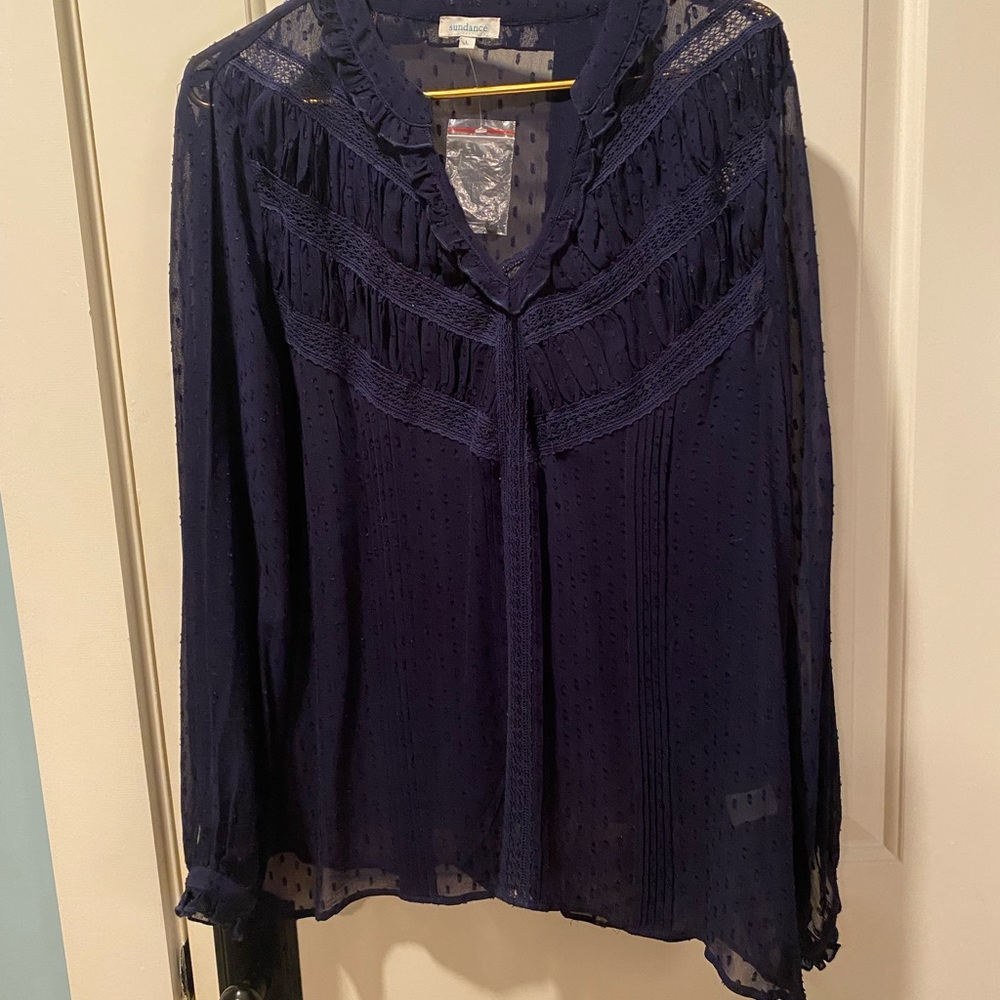 Sundance Blouse Navy size large